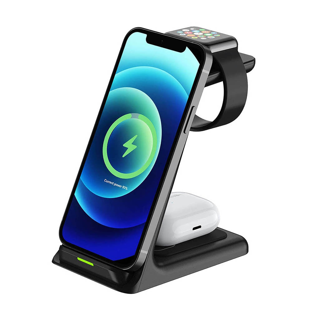 3 In 1  Fast Wireless Charger Stand For iPhone 15 14 13 12, Apple Watch And AirPods