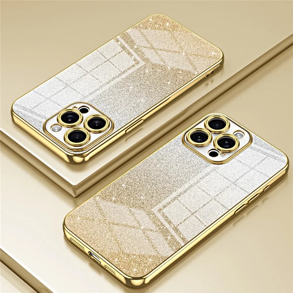 Luxury Plating Glitter Shockproof Phone Case For iPhone