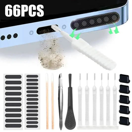 66PCS Mobile Phone Speaker & Charging Port Cleaner