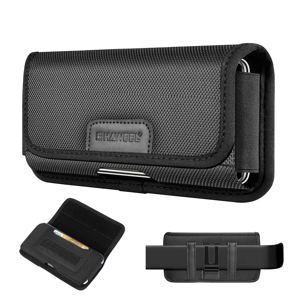 4.7-6.8inch Multifunction Phone Belt Holster Case For iPhone,Samsung Smartphones