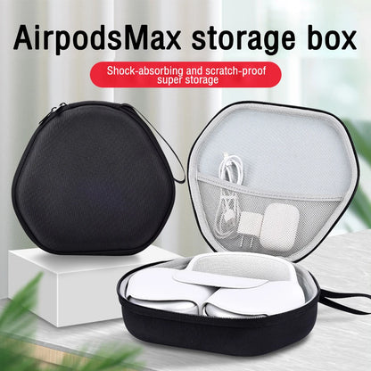 Airpods Max Compatible Earphone Storage Bag- Hard Portable Wireless Headphone Shockproof Protective Cover Case