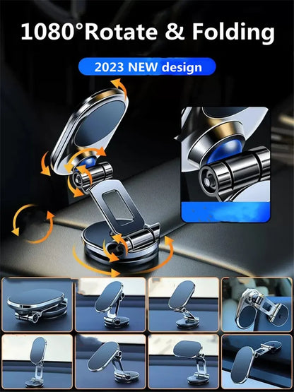 Magnetic Smartphone Foldable Car Phone Holder For iPhone, Samsung, Xiaomi