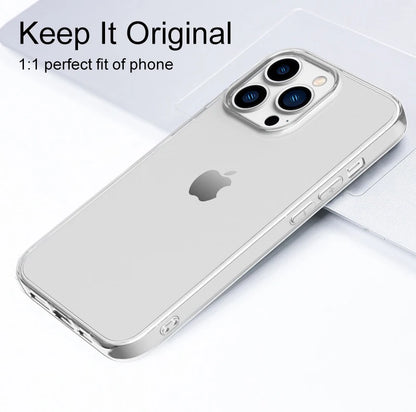 Ultra Thin Clear Silicone Case For iPhone 12,13,14,15