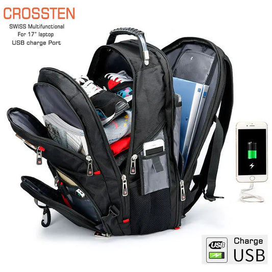 Swiss-Multifunctional Durable Travel & Laptop Backpack 45L