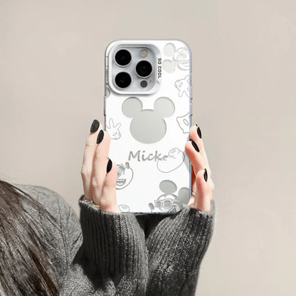 Mickey &Minnies Back Shadow Phone Case For iPhone 12,13,14,15