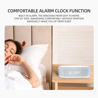 Wireless Charger Alarm Clock Time LED Light Thermometer, Phone Charger 15W Fast Charging Dock Station for iPhone & Samsung