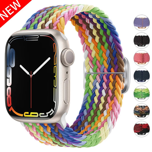 Braided Loop For Apple watch Strap 44mm 40mm 45mm 41mm 42mm 38mm 49mm