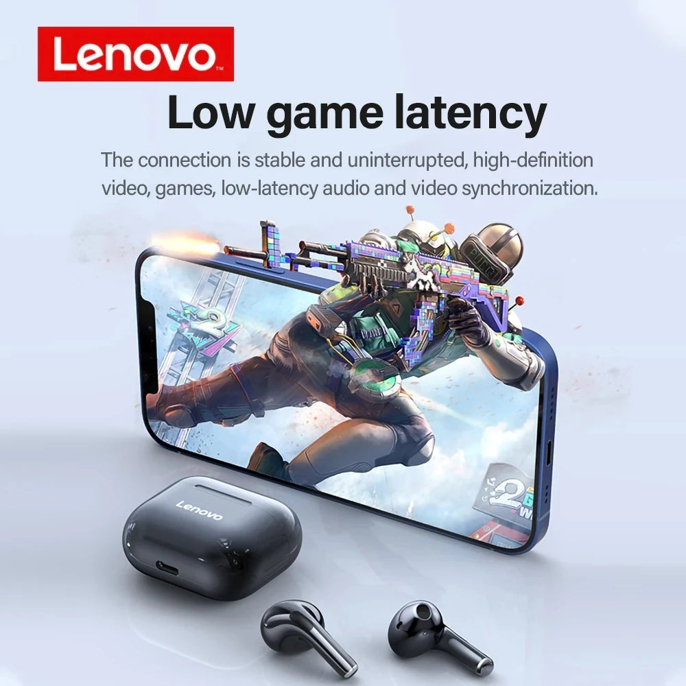 Lenovo lp40 Bluetooth Earphone 5.0 Immersive Sound With Microphone Touch Control