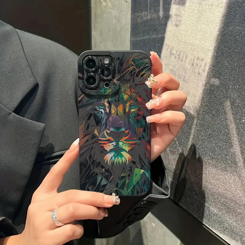 Silicone Lion Pattern Phone Case For iPhone