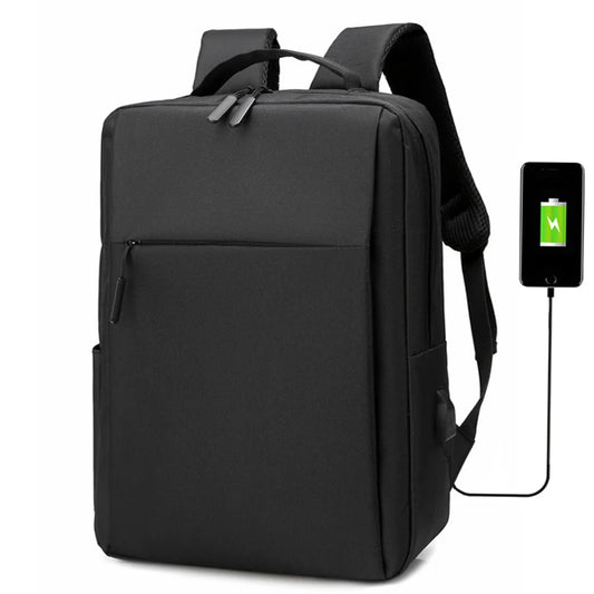 15.6 Inch Nylon Travel Laptop Backpack With USB Charging Compartment