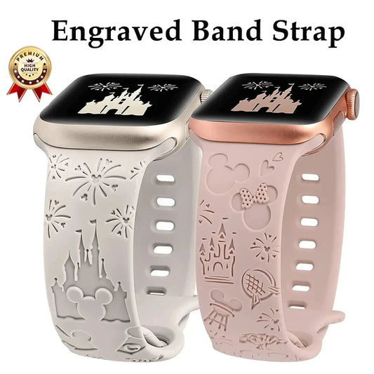 Engraved Silicone Animated Band For Apple Watch