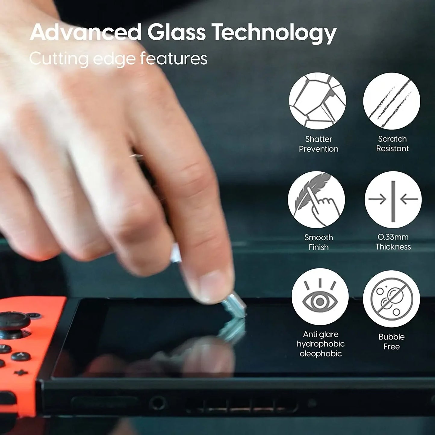 4-8 PCS Tempered Glass Screen Protector For Nintendo Switch & Switch OLED