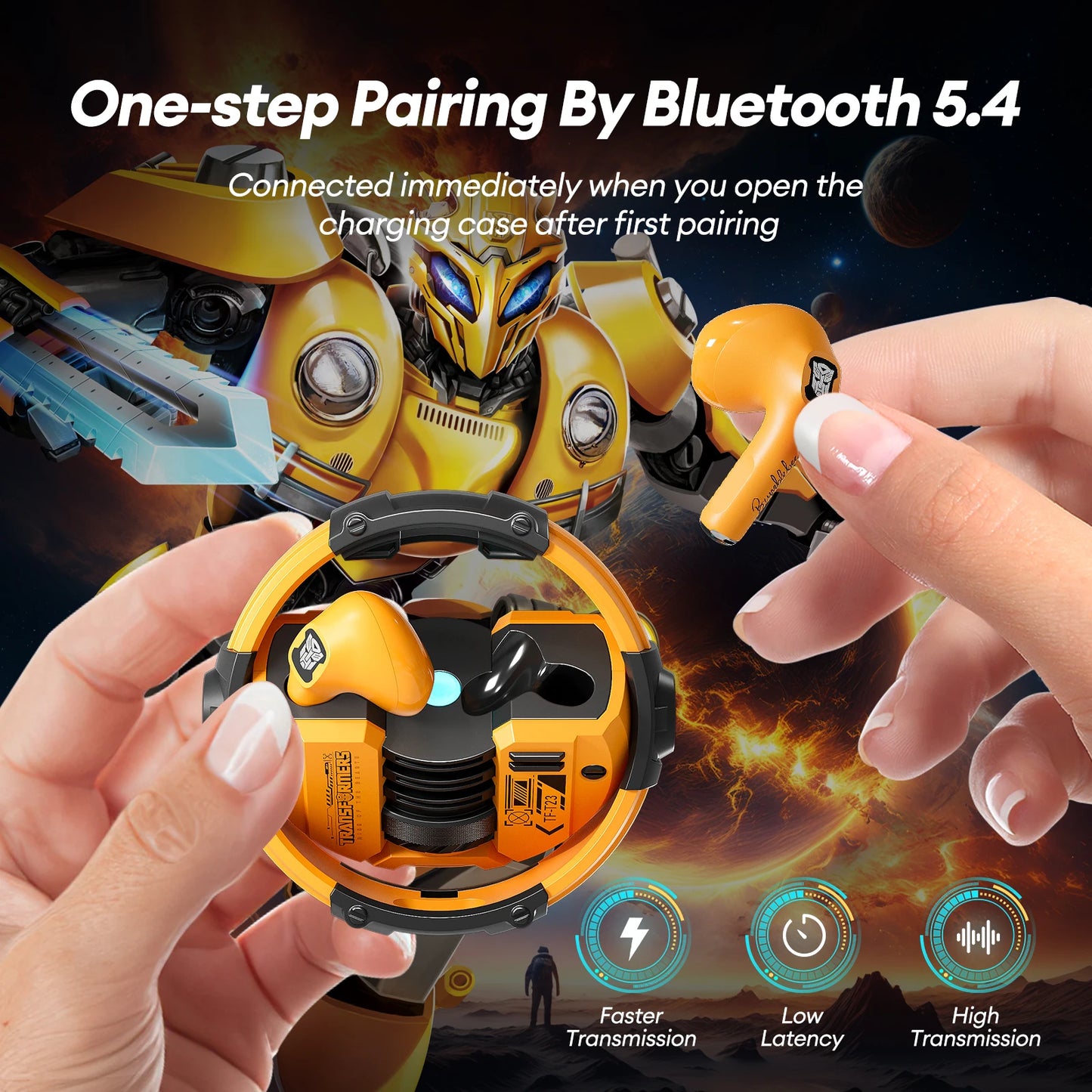 TRANSFORMERS TF-T23 TWS Bluetooth 5.4 Earphones