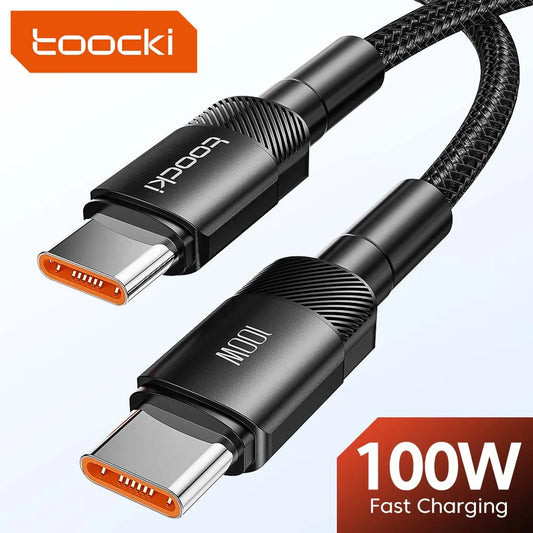 Toocki 100W USB C to USB C Cable PD 3.0 Quick Charge 4.0 Fast Charging for iPhone Macbook,Samsung,Xiaomi