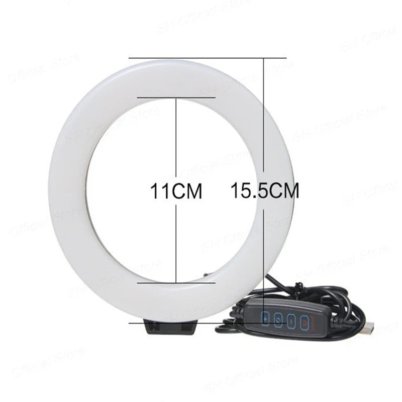 6inch Ring Light with Tripod Led Bright Ring Lamp Light