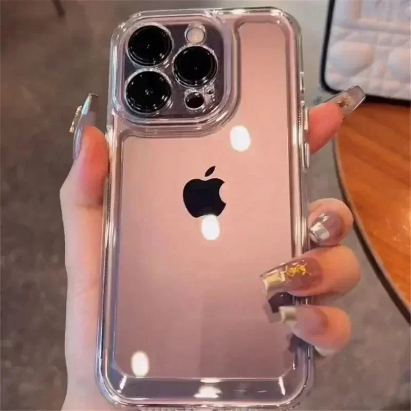 Luxury Silicone Transparent Shockproof Case For iPhone