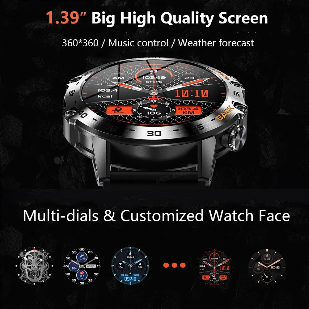 MEVADEN Steel 1.39 Bluetooth Smart Watch for Android IOS K52