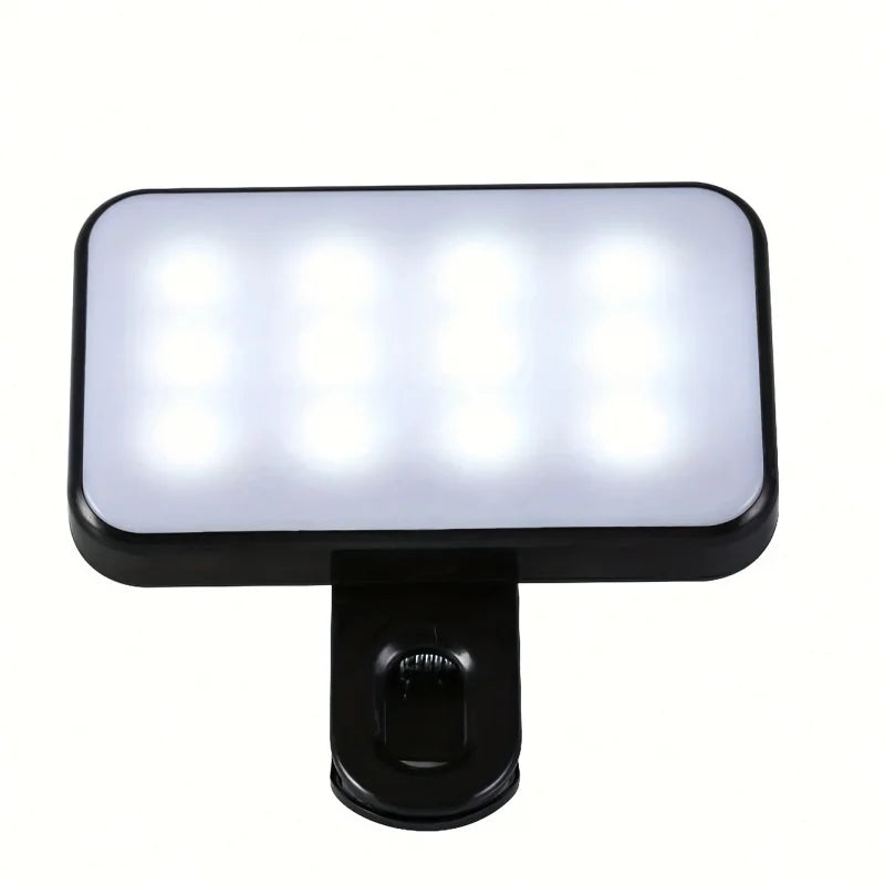 Portable LED Selfie Light With 3 Modes Of Adjustable Brightness & Clip