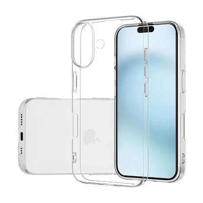 Ultra Thin Silicone Transparent TPU Case For Iphone 16 Models Protective Silicone Crystal Clear Soft Back Cover