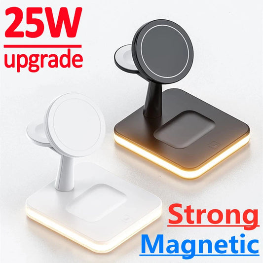 3 In 1 Magnetic Wireless Charging Station For iPhone, Apple Watch And Airpods