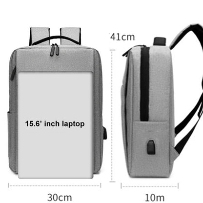 15.6 Inch Nylon Travel Laptop Backpack With USB Charging Compartment