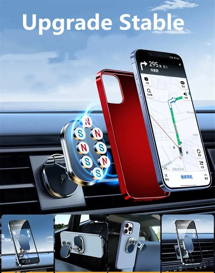 Magnetic Smartphone Foldable Car Phone Holder For iPhone, Samsung, Xiaomi