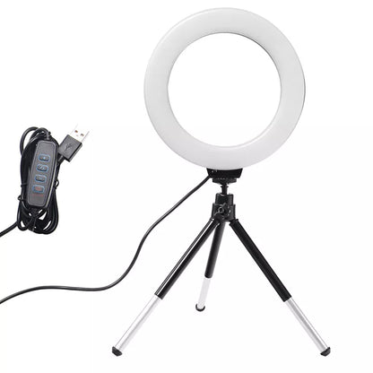 6inch Ring Light with Tripod Led Bright Ring Lamp Light