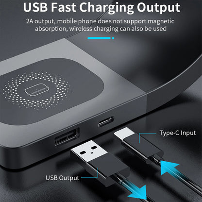 4 in 1  Curved Wireless Charger for iPhone Magnetic Fast Charging Station