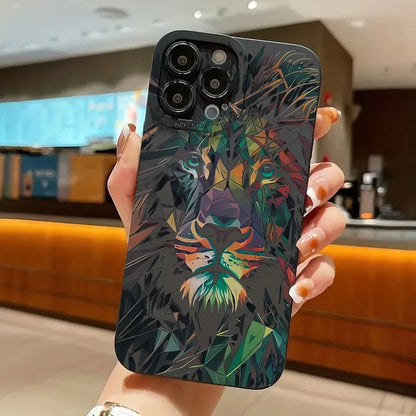 Silicone Lion Pattern Phone Case For iPhone